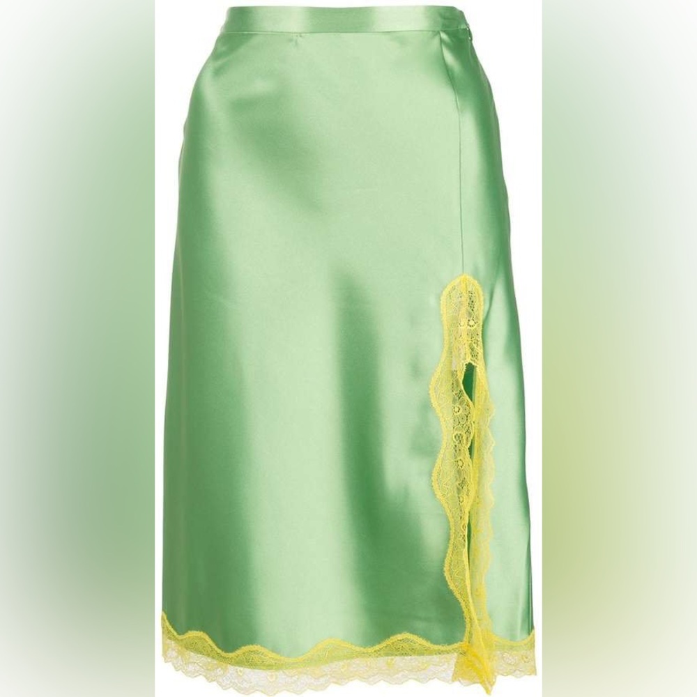 CALLIPYGIAN Neon Green Skirt Sz 0